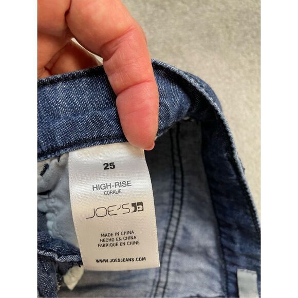 Joe's Womens High-Rise Stretch Straight Leg Jeans Blue Denim Medium Wash Size 25 - Picture 3 of 7